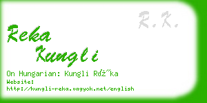 reka kungli business card